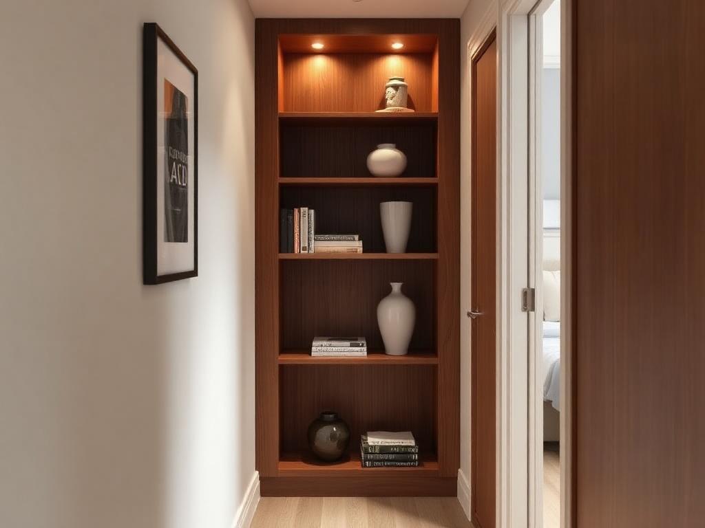 Compact Bookshelf DIY Plan Compact bookshelf DIY plan for narrow apartment hallway