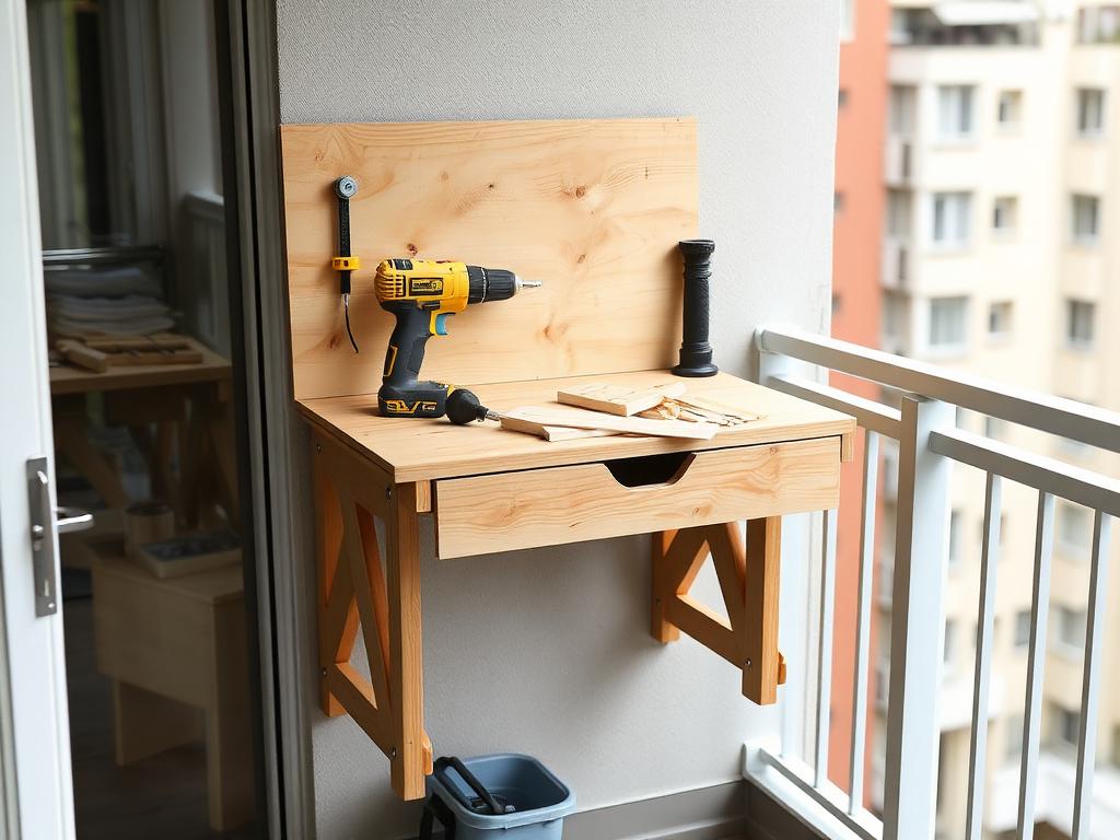 Compact Workbench Small Apartment Plan Compact workbench woodworking plan for small apartment balcony
