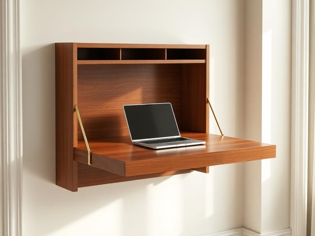 Fold Down Desk Small Apartment Plans Fold down desk for a small apartment working from home
